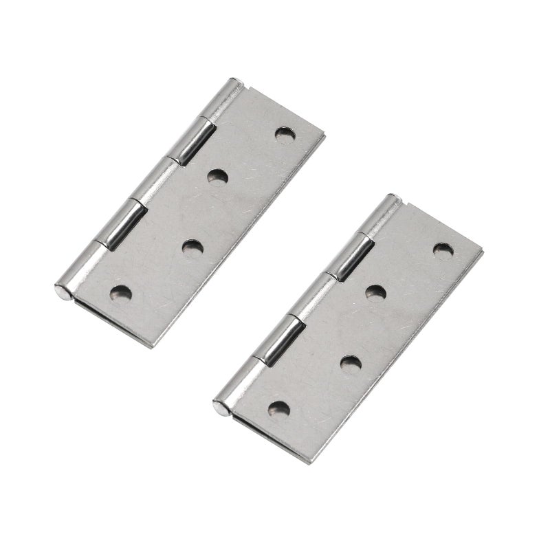 Mcredy Door Hinges 3.5 Inch Stainless Steel Door Gate Hinge Silver Box Hinges Cabinet Door Furniture with Screws for Home Improvement, 6-Pack - Image 3